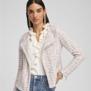Chico’s Tweed Moto Cardigan